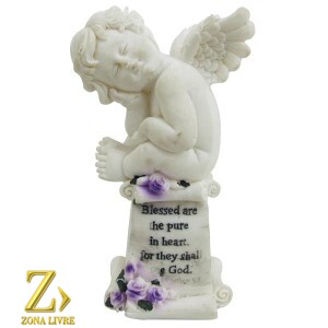ANJO RESINA BRANCO 15CM