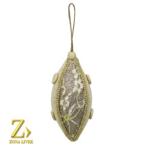 ENFEITE NATALINO DOURADO 13CM