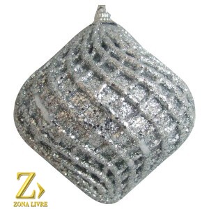 ENFEITE NATALINO PRATA 8CM