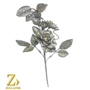 ENFEITE NATALINO ROSA 25CM