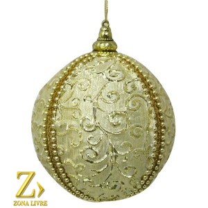 ENFEITE NATALINO BOLA DOURADA 20CM