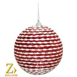 ENFEITE NATALINO  BOLA VERMELHA 08CM