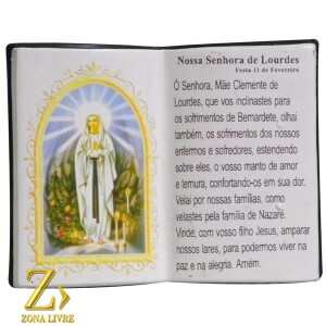 LIVRO DE ORAÇÃO NOSSA SENHORA DE LOURDES 10X08CM