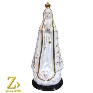 N SRA APARECIDA PORCELANA COM LUZ 25CM