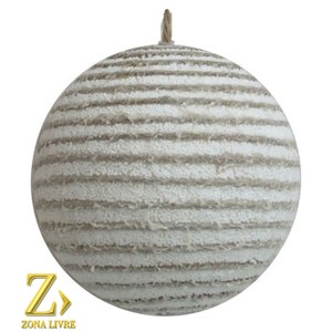 ENFEITE BOLA 15CM BRANCA
