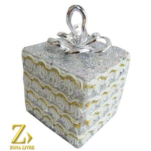 ENFEITE NATALINO CAIXA DE PRESENTE 06CM