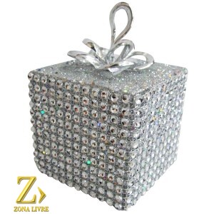 ENFEITE NATALINO CAIXA DE PRESENTE 08CM