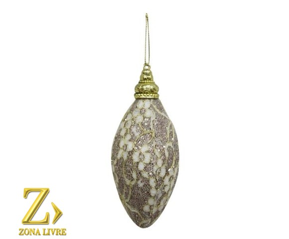 ENFEITE NATALINO DOURADO 13CM