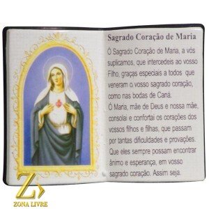 PORTA CANTEA LIVRO DE ORAÇÃO SAGRADO CORAÇÃO DE MARIA 14X11CM