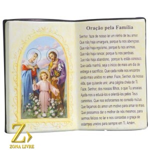 PORTA CANETA LIVRO DE ORAÇÃO SAGRADA FAMILIA 14X11CM