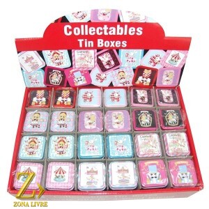 CAIXA FECHADA LATAS 24 PEÇAS 07CM