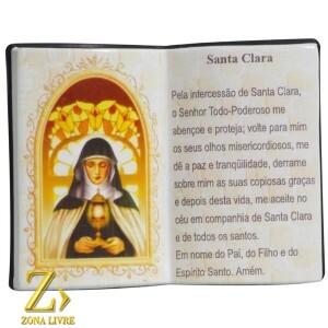 LIVRO DE ORAÇÃO SANTA CLARA 10X08CM