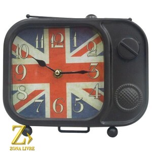 RELOGIO DE METAL PRETO 21X18CM