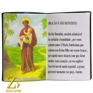LIVRO DE ORAÇÃO SÃO BENEDITO 10X08CM