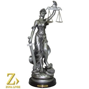 DAMA DA JUSTICA 67CM PRATA
