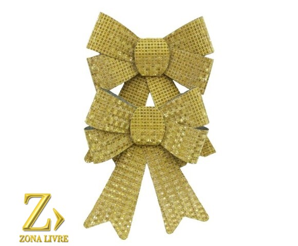 JG 2 ENFEITES P/ARVORE 25CM GOLD
