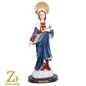 SAG.CORACAO MARIA 58CM MANTO AZUL