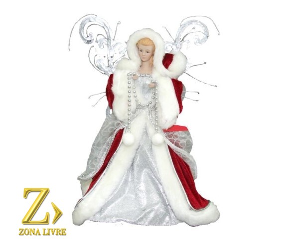 ANJO VERMELHO/BRANCO 35CM