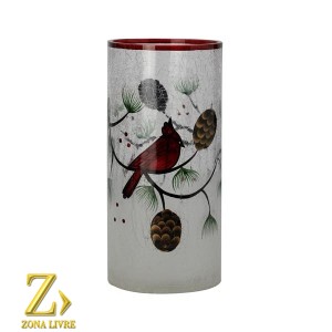 CASTICAL DE VIDRO VERMELHO  25CM