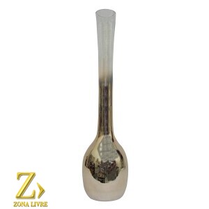 VASO DE VIDRO DOURADO 40CM