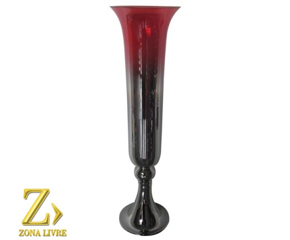 VASO DE VIDRO VERMELHO 54CM