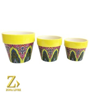 JOGO 3 FLOREIROS 15/12/11CM