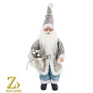 PAPAI NOEL 50CM AZUL CLARO