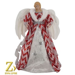 ANJO 40CM VERMELHO/BRANCO
