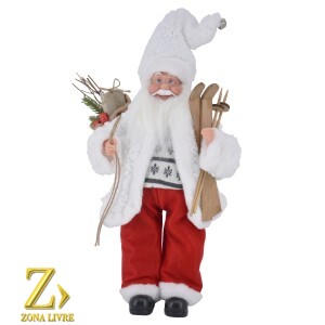 PAPAI NOEL 50CM BRANCO/VERMELHO