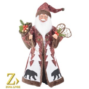 PAPAI NOEL MARROM 45CM