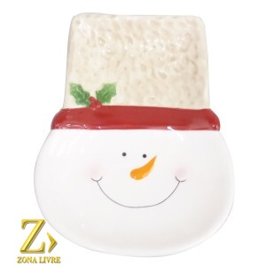 BONECO DE NEVE TRAVESSA 21X16CM