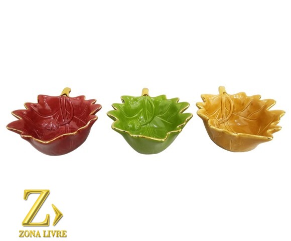 JOGO 3 TRAVESSAS FOLHAS 06X16CM
