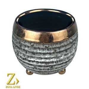 FLOREIRO / VASO DE CERAMICA 30,5X18X14,5CM