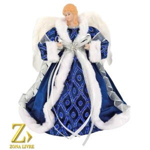 ANJO 30CM AZUL/PRATA