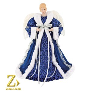 ANJO 60CM AZUL/PRATA