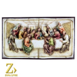 QUADRO SANTA CEIA 90X50 CM