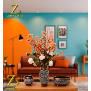 FLOREIRO / VASO DE CERAMICA 30,5X18X14,5CM