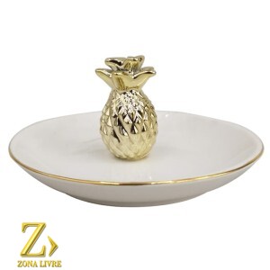 PORTA JOIAS ABACAXI 13X06CM