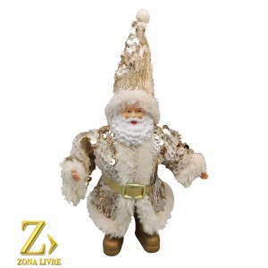 PAPAI NOEL DOURADO 22CM CX/12