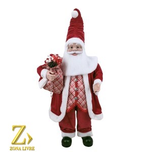 PAPAI NOEL VERMELHO/BRANCO 100CM