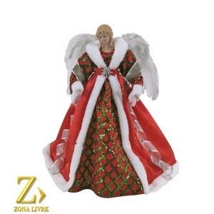 ANJO VERMELHO/VERDE 40CM