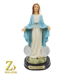 MEDALHA MILAGROSA COM LUZ 21CM