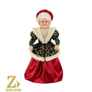 MAMAE NOEL VERMELHO/VERDE 45CM
