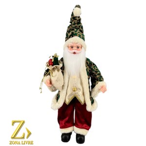 PAPAI NOEL VERMELHO/VERDE 50CM