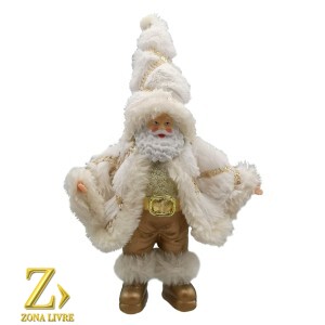 PAPAI NOEL CREME/DOURADO 22CM CX/12