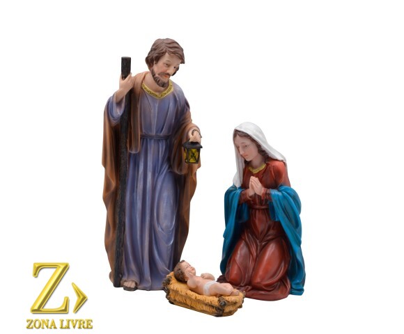 PRESEPIO SAGRADA  FAMÍLIA COLORS 90CM 3PÇS