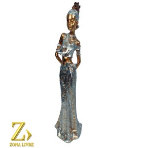 ESCULTURA EM RESINA AFRICANA 29CM
