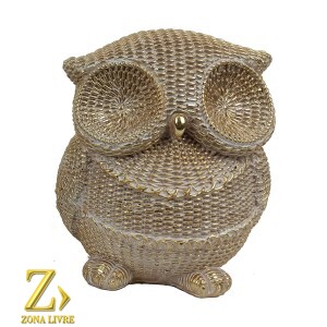 CORUJA DE RESINA 20CM,,ESCULTURA ,ANIMAIS