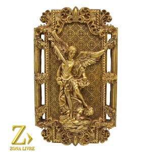 ARCANJO  MIGUEL PLACA GOLD 38X23