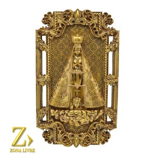 N. SRA APARECIDA PLACA GOLD 39X23